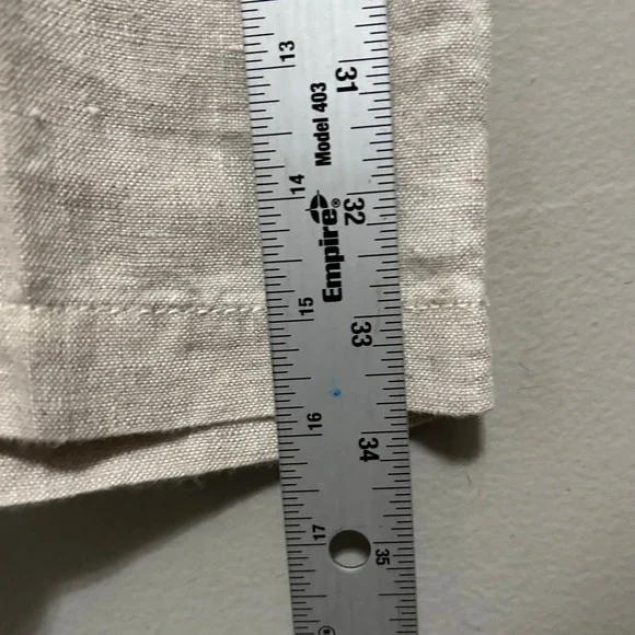 Tommy Bahama Mens Linen Pants 33X34 Beige Straight Leg Flat Front Coastal Luxury - Picture 11 of 14